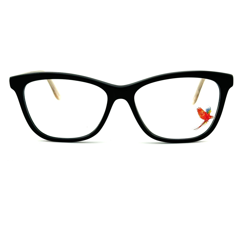 Maui Jim Eyeglasses Frames MJO2122-02P Black Clear Fade Cat Eye 53-16-135 H12313